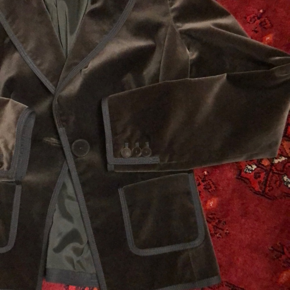 🌺🌺🌺NWT ANN TAYLOR BROWN BLAZER VELOUR - Picture 2 of 7